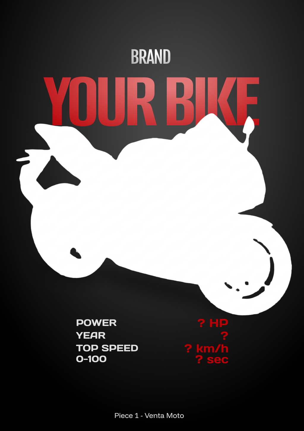 Poster moto personnalisé
