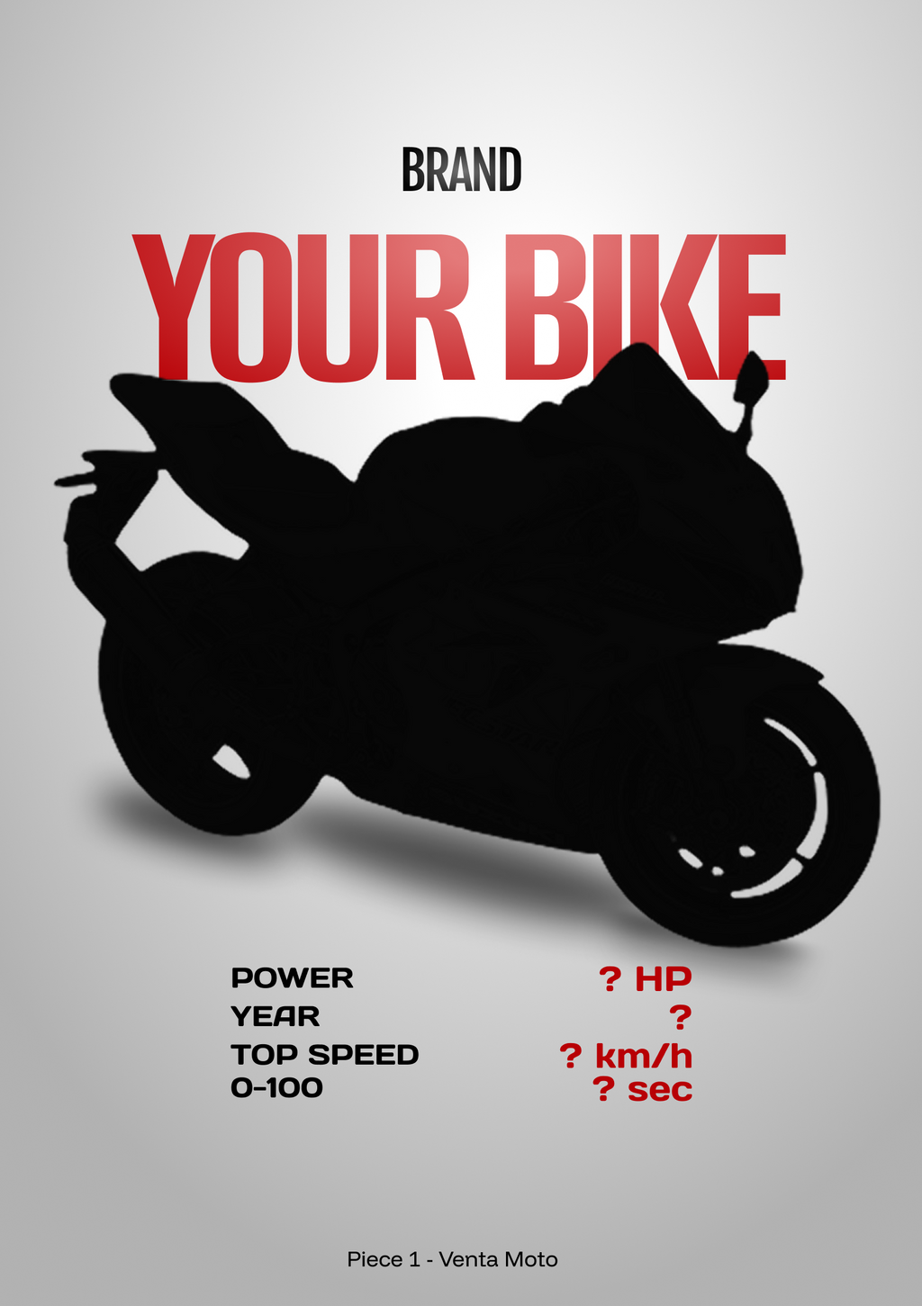 Poster moto personnalisé