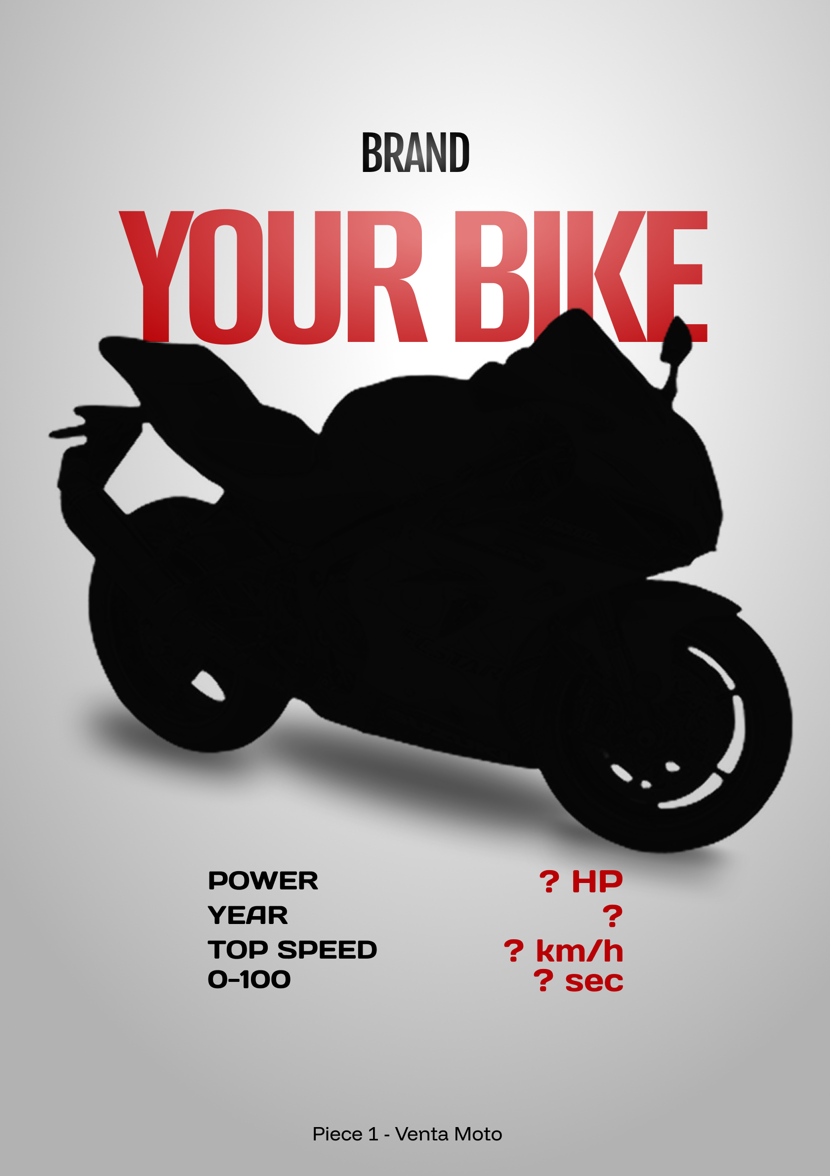 Poster moto personnalisé